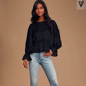 BB Dakota Dot A Dream Black Polka Dot Shirt